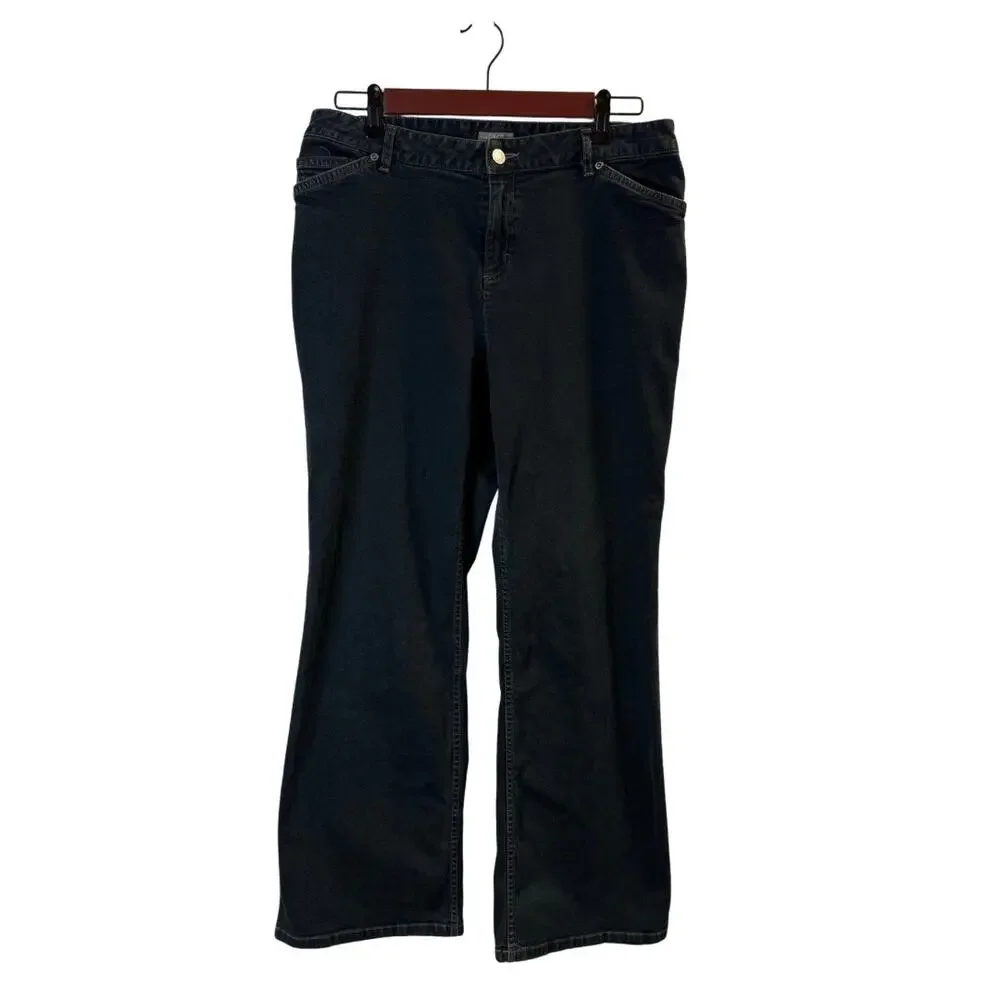 J. Jill Women’s Black Wide Leg Jeans Size 12P